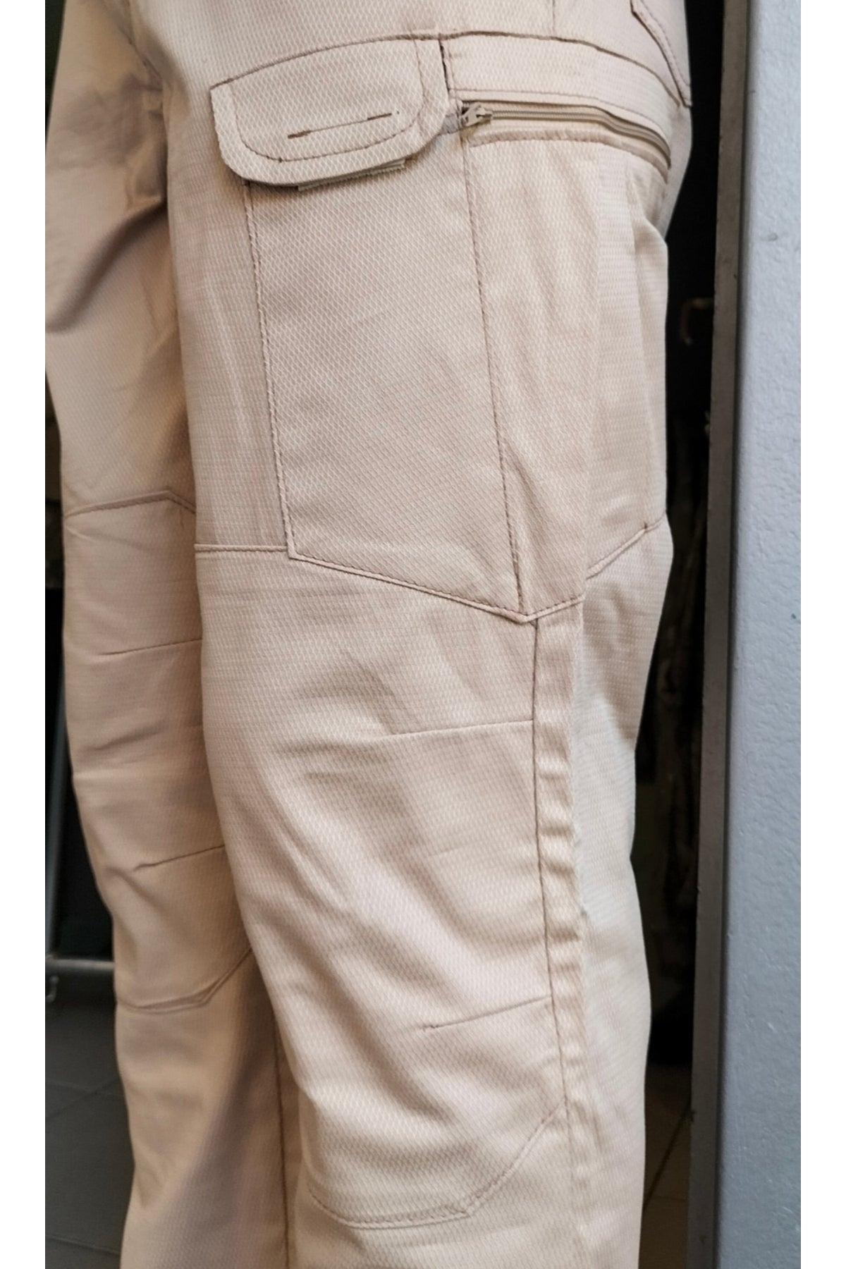 Krem Taktikal Pantalon Armürlü Kumas