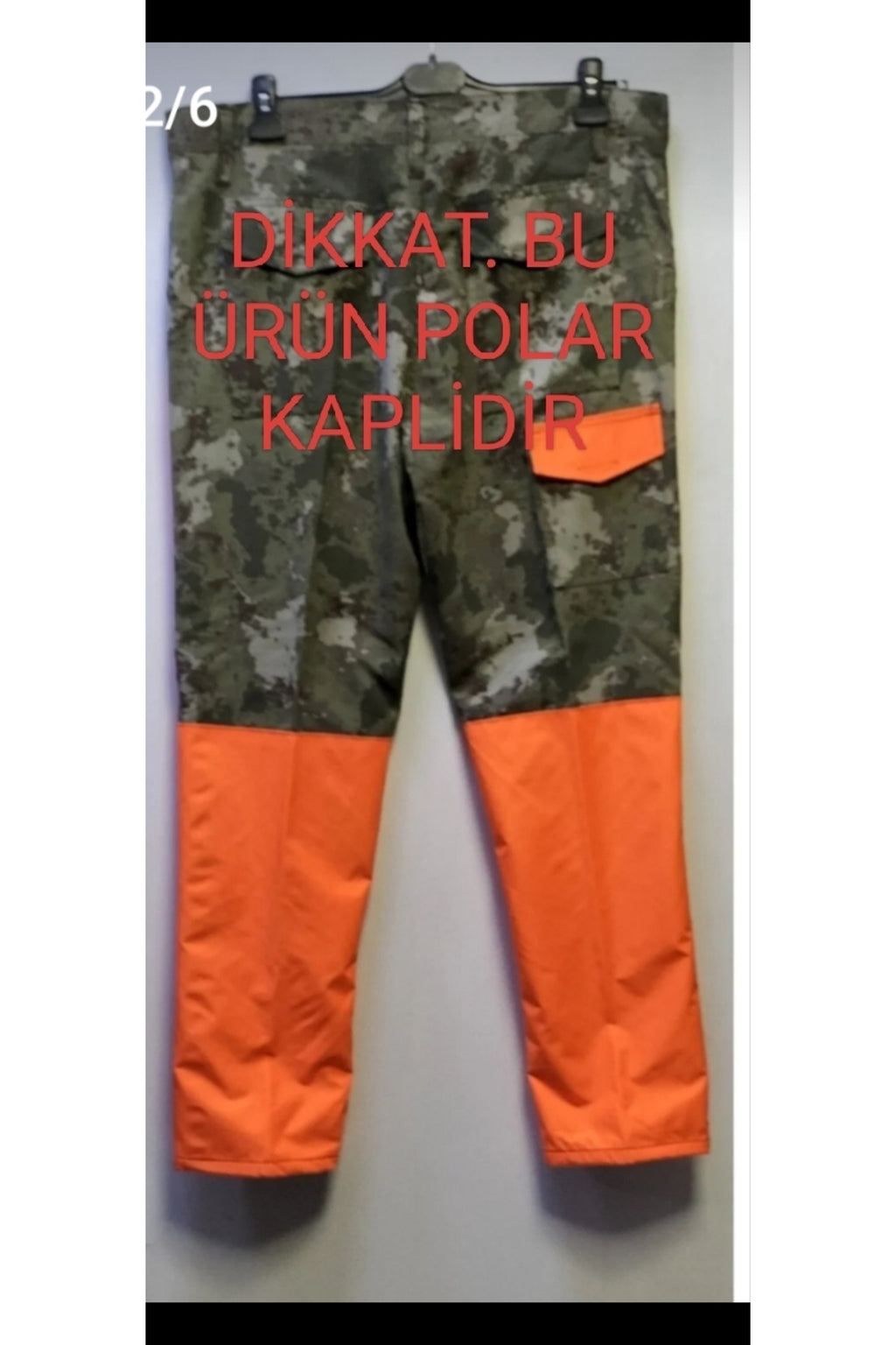Turanjlı Kamuflaj POLARLİ Çulluk Avcı Ve Yuruyuş Pantolonu Pacalar Buyuk Beden