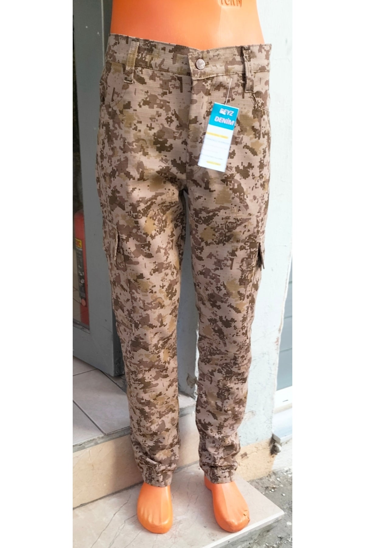 özel Ripsstop dokumlu çol kamuflaj kargo su itici pantolon