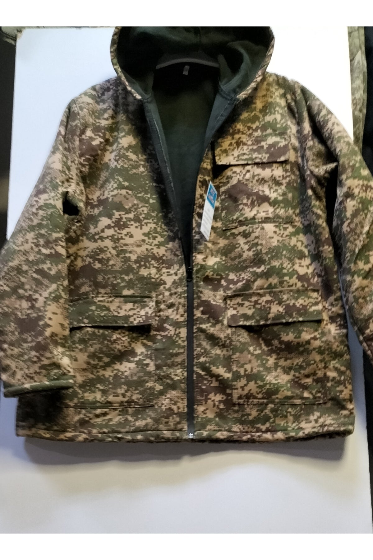 Bordolu Kamuflaj Av Avcı Ve Yürüyüş İçin Kaban Mont Su İtici Nefes Alan