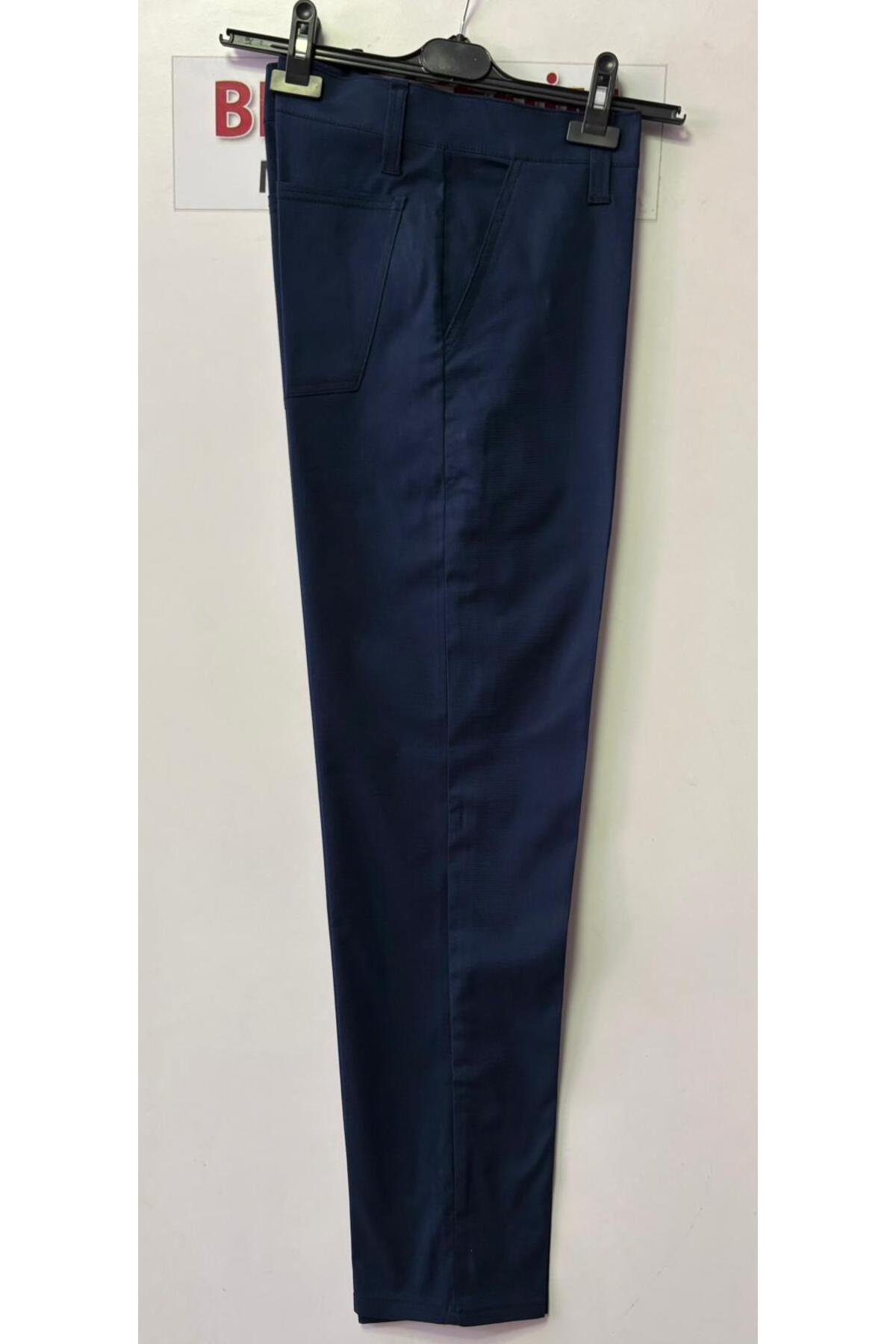 klasik armürlü lacivert pantolon