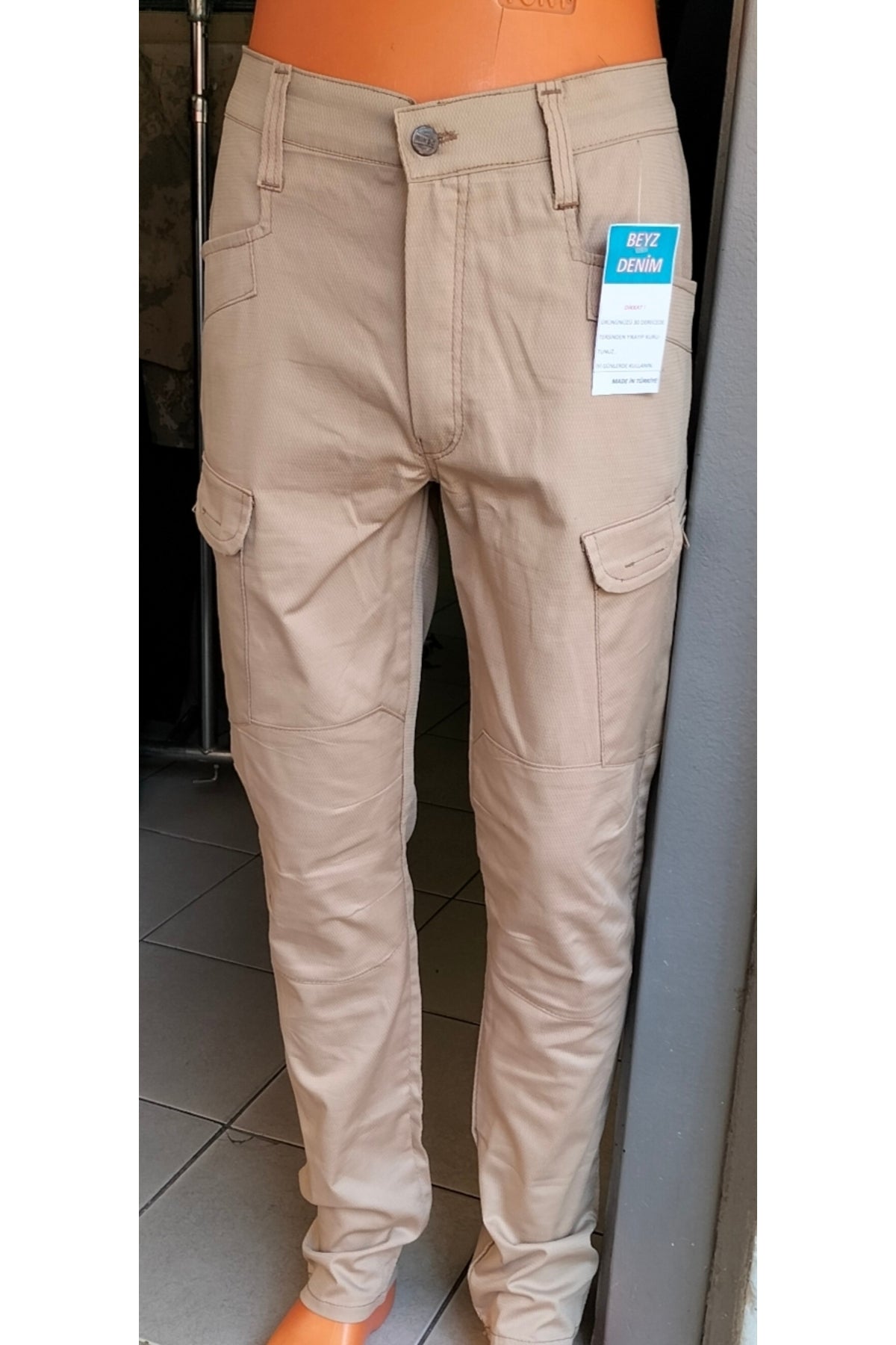 Krem Taktikal Pantalon Armürlü Kumas