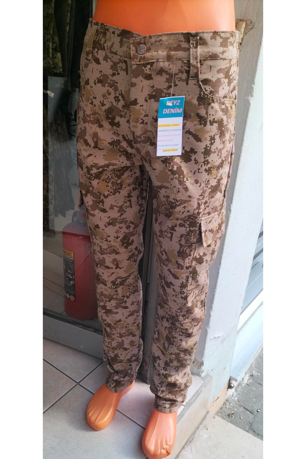 özel Ripsstop dokumlu çol kamuflaj kargo su itici pantolon