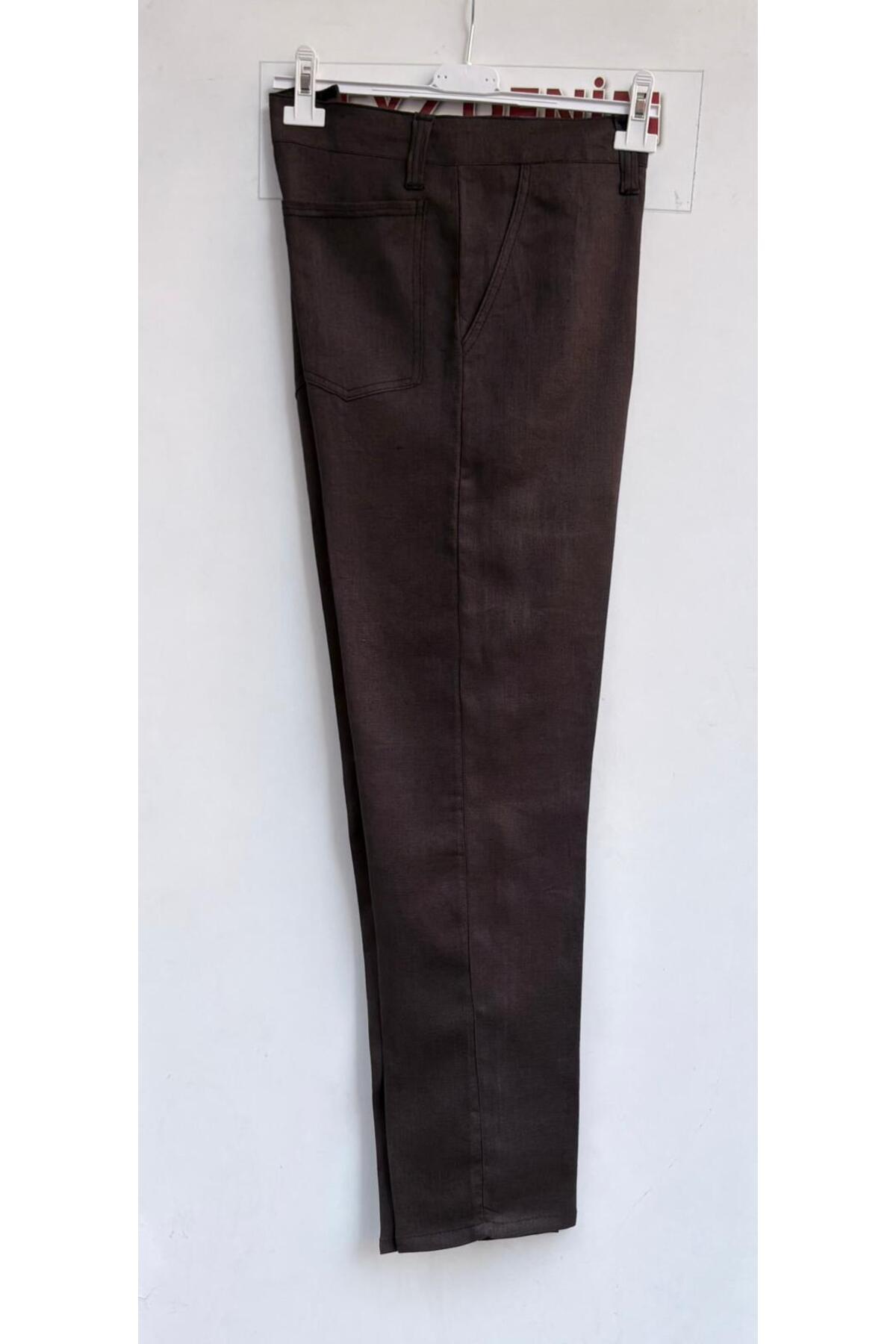 Klasik Orjinal Keten Pantolon